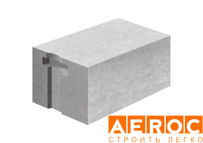 Газобетон Аэрок D400 паз-гребень 625х375х250 мм